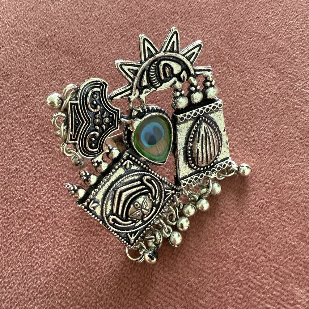 Silver oxidized ring - Picture 4 of 4